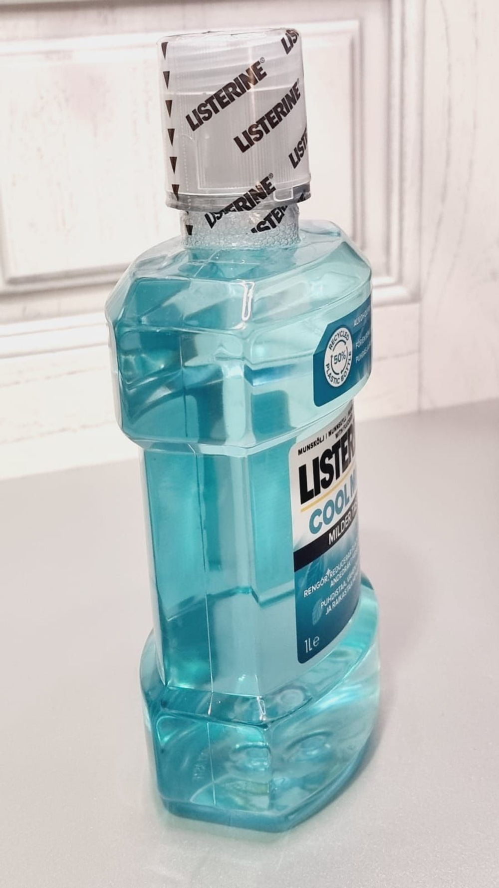 Ополаскиватель для рта Listerine Cool Mint , с фтором, без спирта мягкий вкус 1000 мл ( Германия)