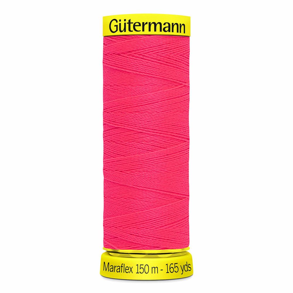 Нитки для трикотажа Gutermann Maraflex 120 (150 метров), 5 кат. | 3837 неоновый розовый