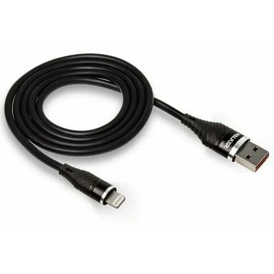 Кабель USB "WALKER" C735, 3.1А, Lightning, поддержка QC, черный