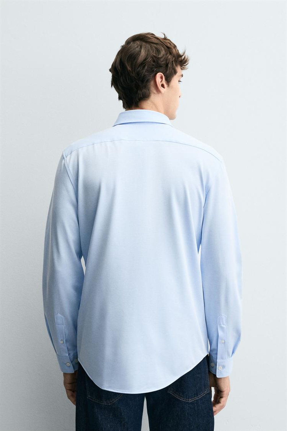 ZARA РУБАШКА REGULAR-FIT, НЕБЕСНО-ГОЛУБОЙ