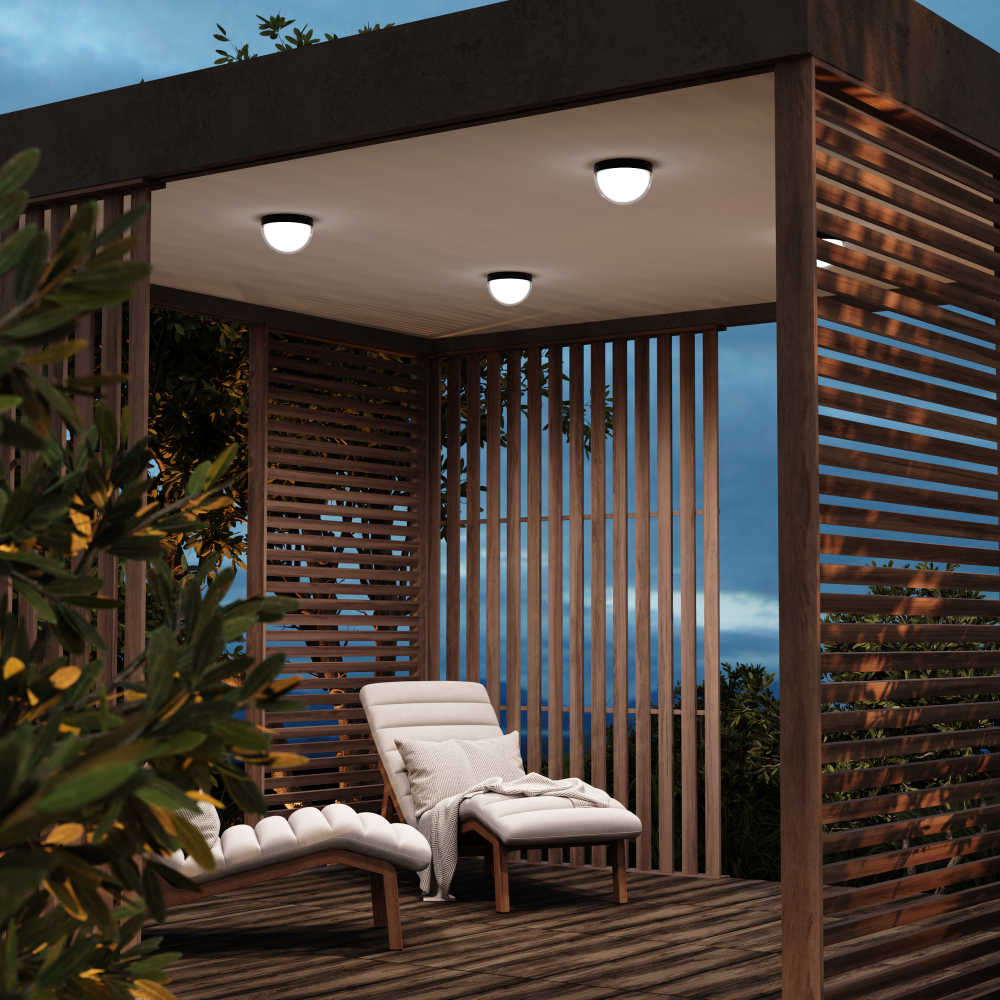 Уличный потолочный светильник Outdoor O438CL-L12GF3K