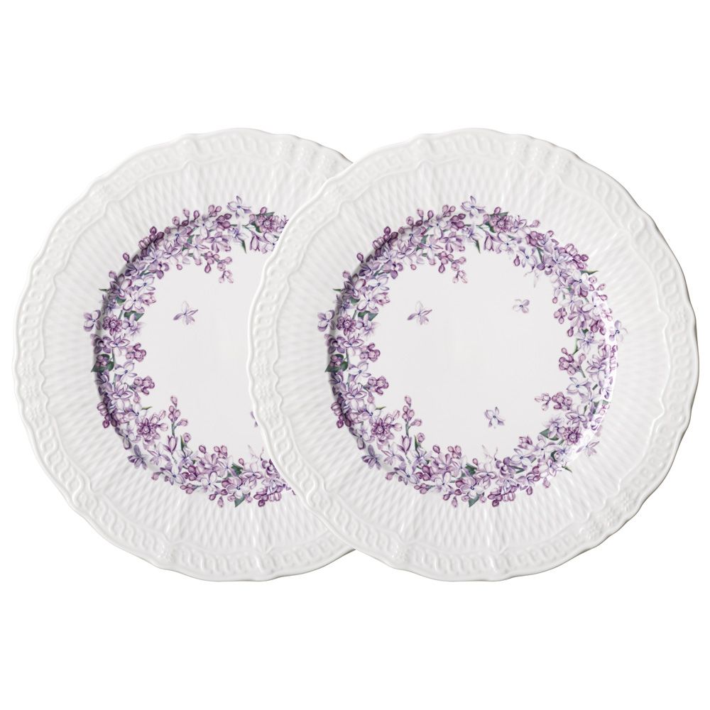 НАБОР ТАРЕЛОК ОБЕДЕННЫХ LEFARD "LILAC" 2 ШТ. 25,5 СМ (КОР=12НАБ.)
