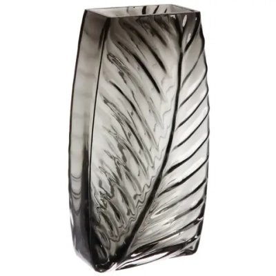 Ваза стеклянная «GREY GLASS» 15*28*6см