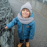 Снуд из смесовой шерсти "Пепел"