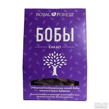 ROYAL FOREST Какао-бобы необжаренные, неочищенные, коробка 200 г