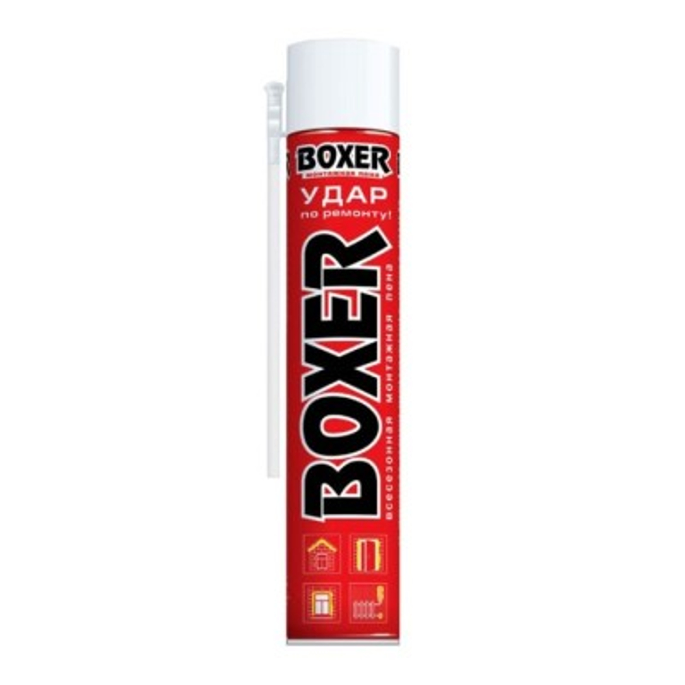 Пена монтажная BOXER бытовая, всесезонная, 750 мл, до 45 л
