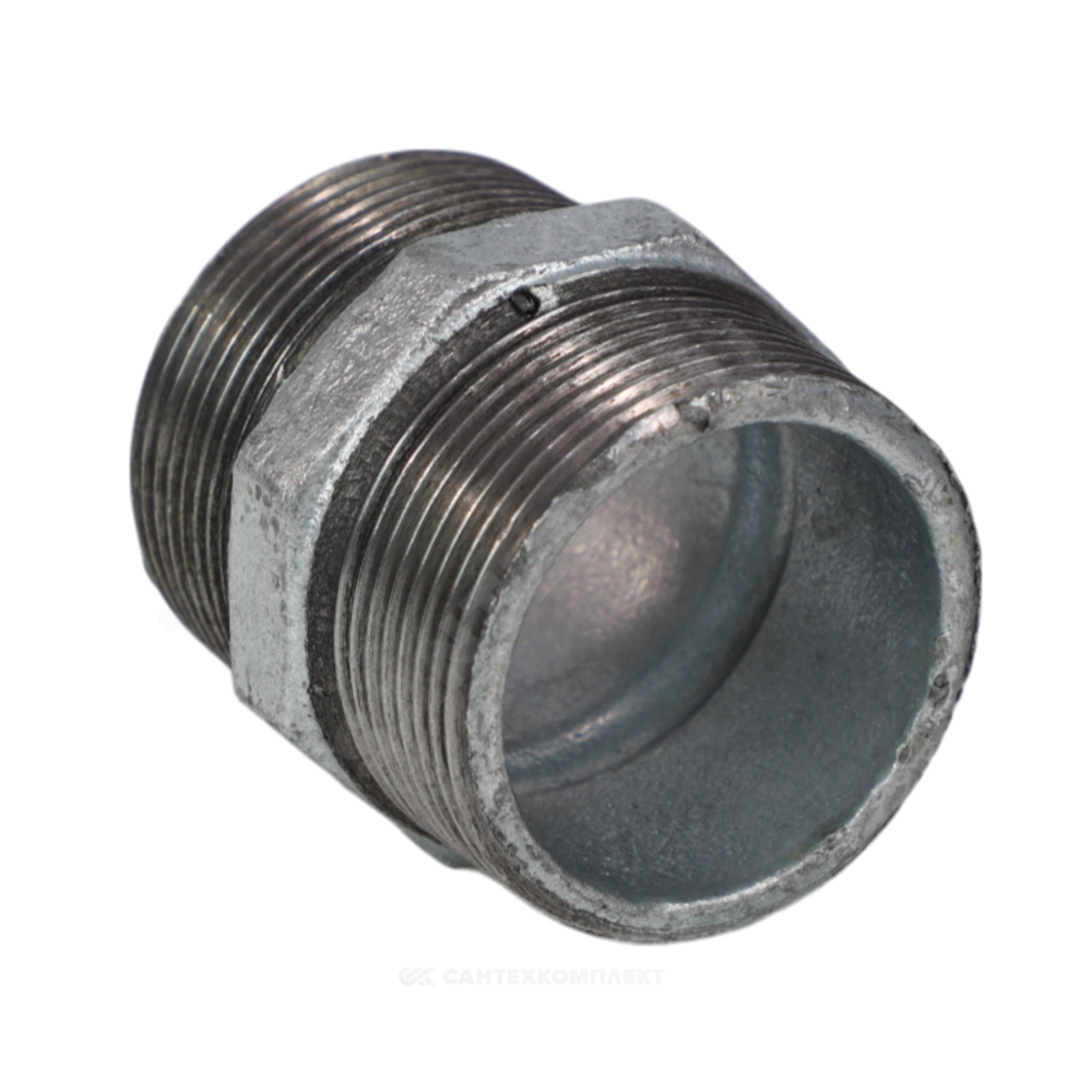 Ниппель прямой чугун оц Ду 15 (1/2") НР Fittex PLUS