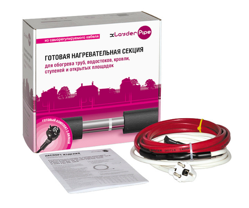 Комплект для обогрева труб без защитного экрана Caleo xLayder Pipe EHL, 16 Вт/м2, 5 м