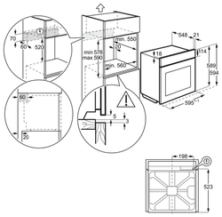 Встраиваемый электрический духовой шкаф Electrolux OED3H50TW