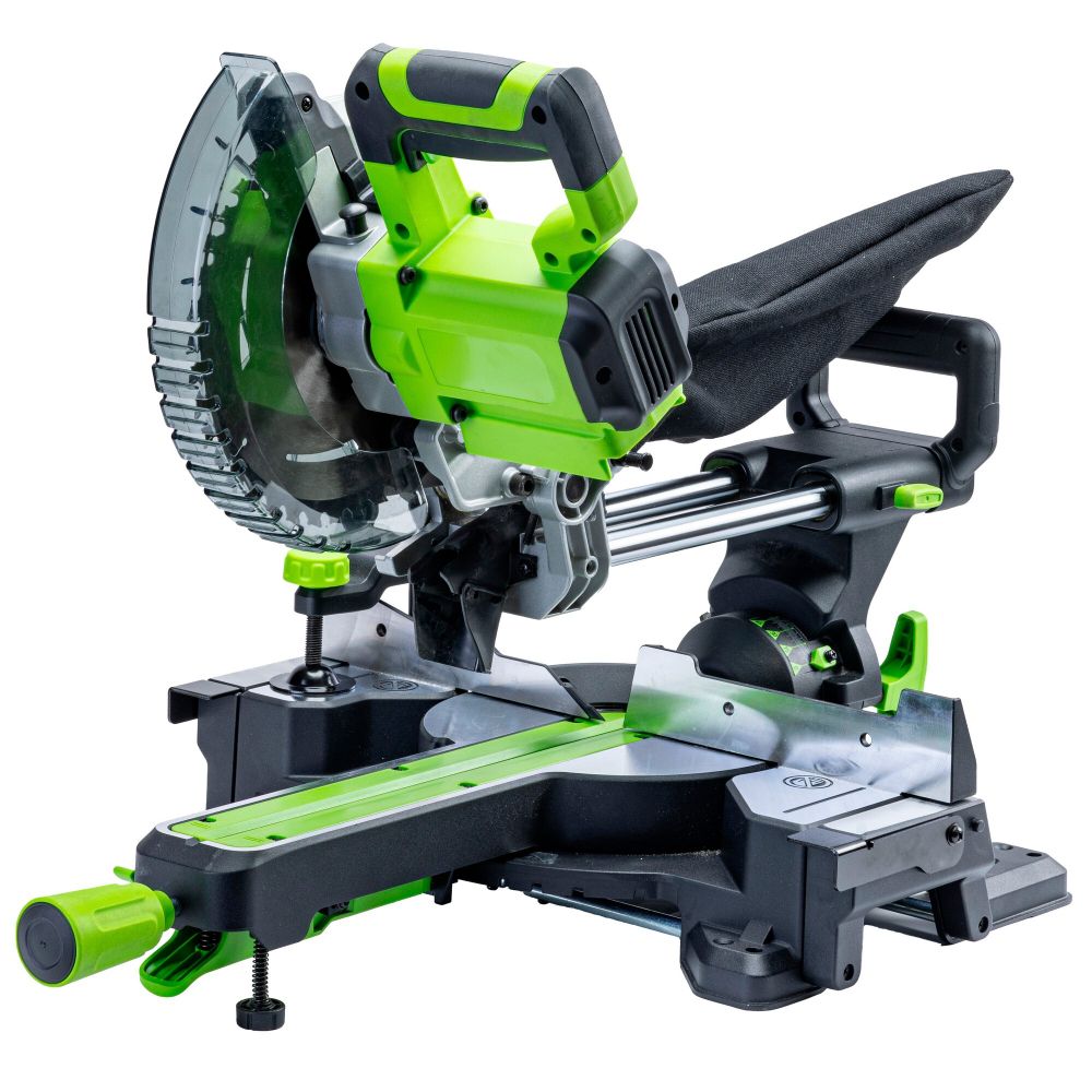 Торцовочная пила Greenworks GD24MS216, 24V, бесщеточная, 4800 об/мин, 216x30мм, рез 65х310мм, с протяжкой, без АКБ и ЗУ (1501707)