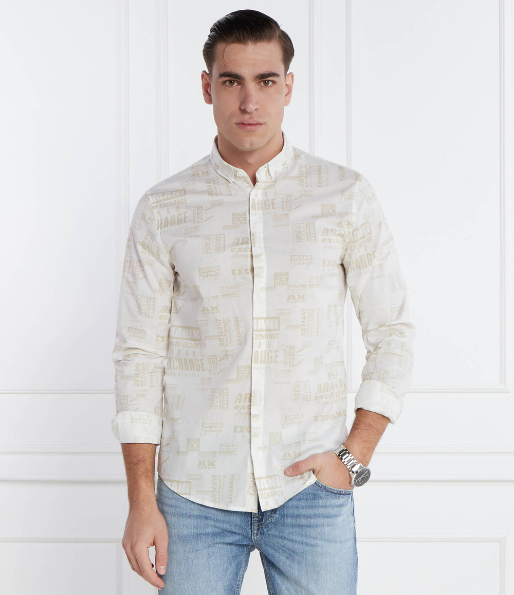 Рубашка Armani Exchange - экрю(3DZC25 ZNEAZ)