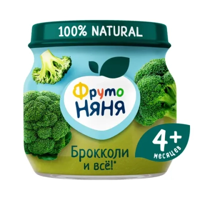 Фрутоняня пюре овощное Брокколи 80г с 4 месяцев