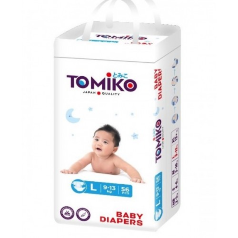 Подгузники TOMIKO L 9-13 кг 56 шт