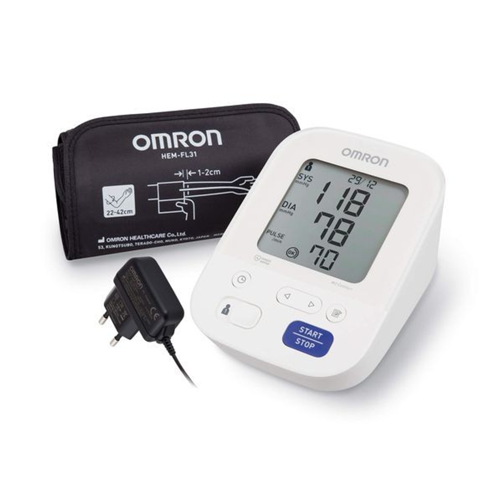 Тонометр Omron M3 Comfort автоматический с адаптером (22–42 см)