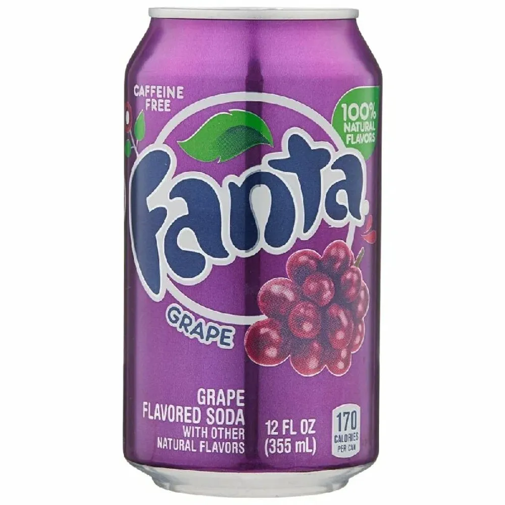 Газ напиток Fanta 355мл Grape Виноград USA ж/б