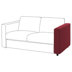 IKEA VIMLE  (ИКЕА ВИМЛЕ)  -  Чехол на подлокотник - Lejde красный/коричневый