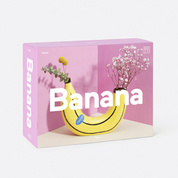 Ваза для цветов 19см Doiy Banana желтая
