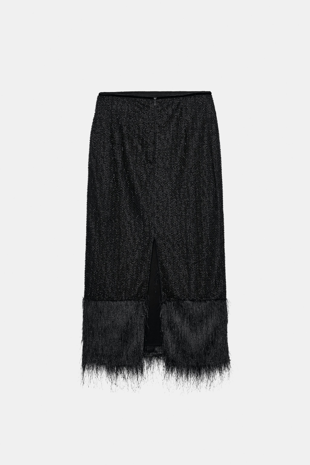 ПРЯМАЯ ЮБКА С БИСЕРОМ — ZW COLLECTION — ZARA
