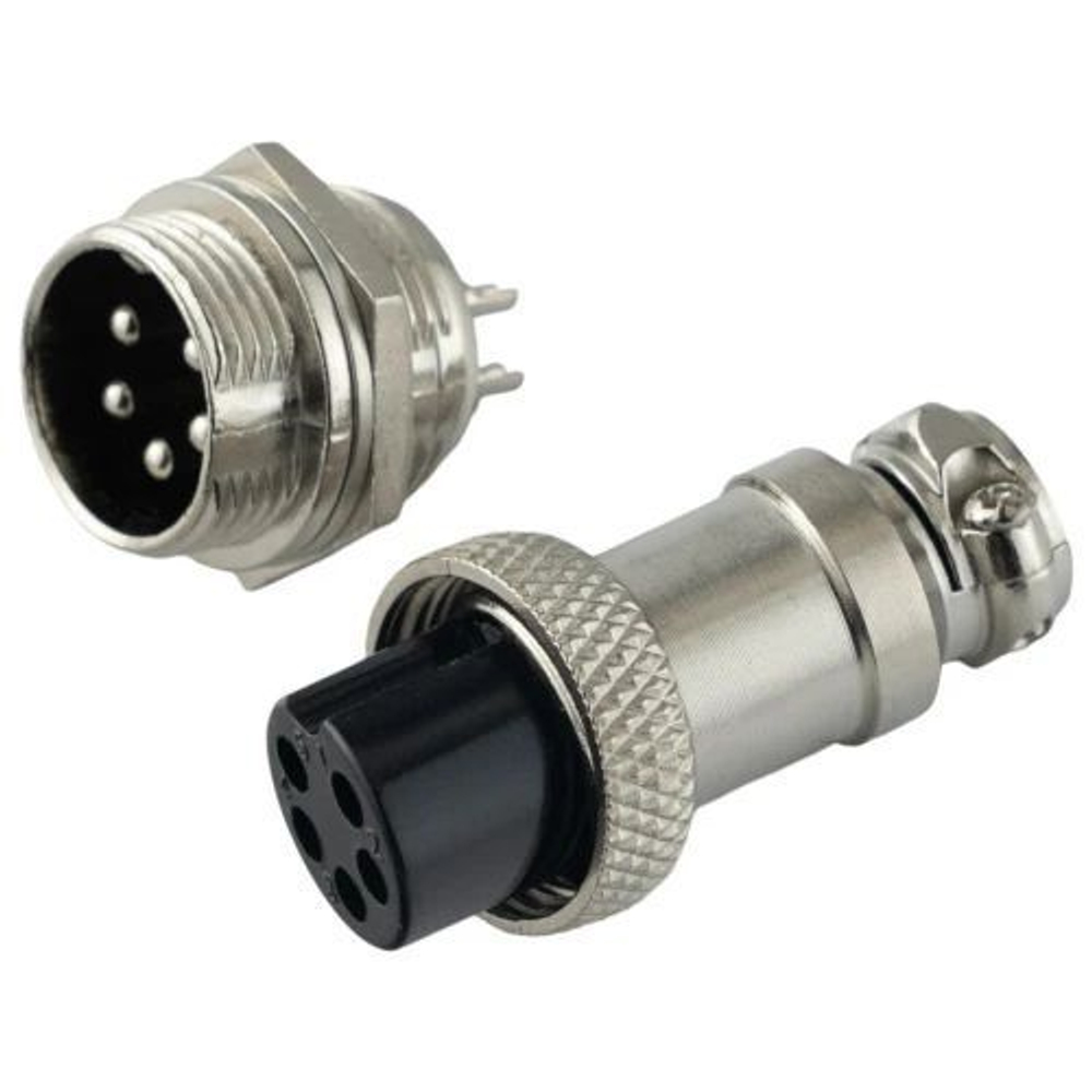 Авиационный разъем GX16 5Pin (штекер+гнездо)