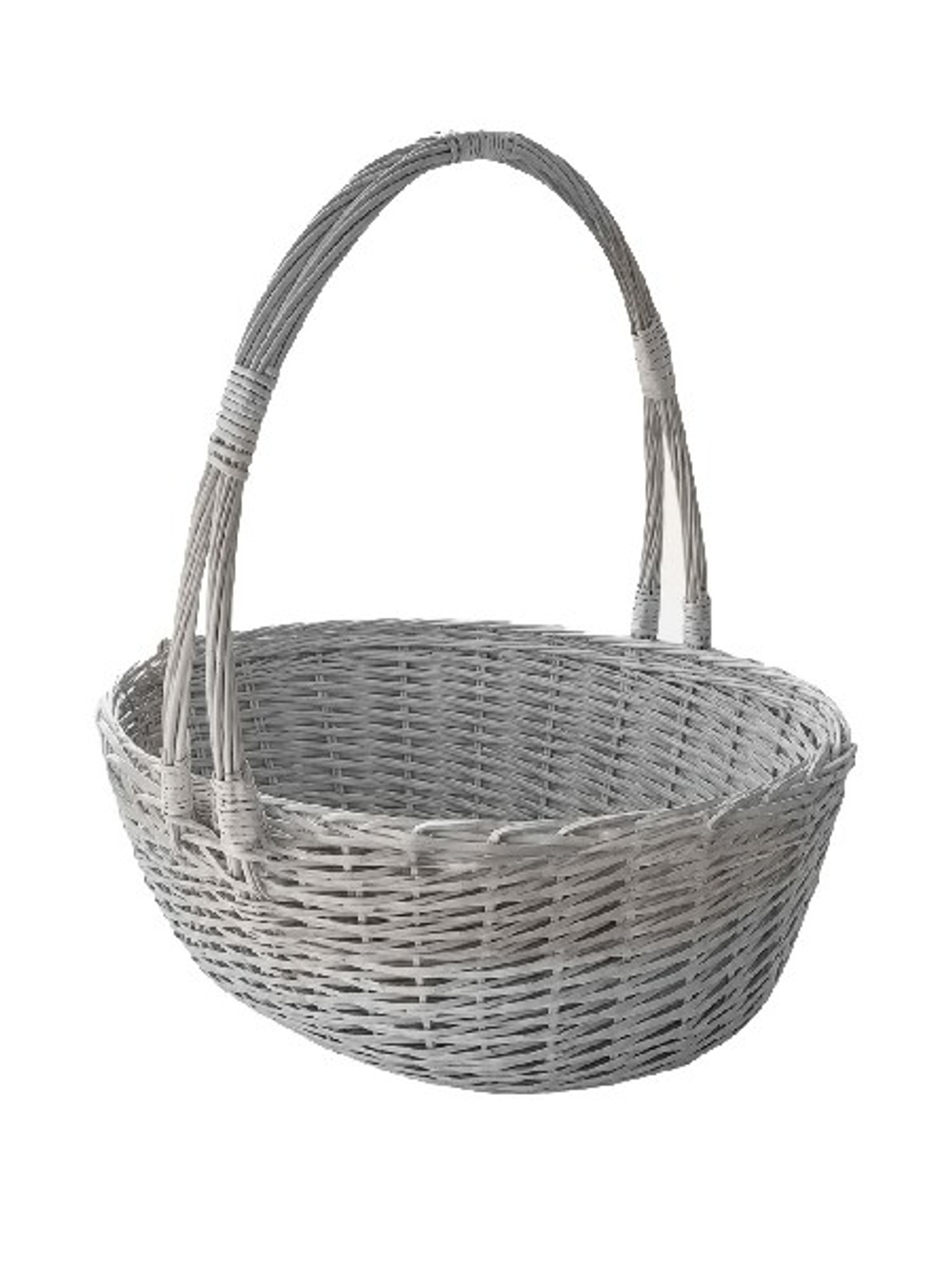 Корзина плетеная (ива) 100x85xH30/107см БЕЛЫЙ