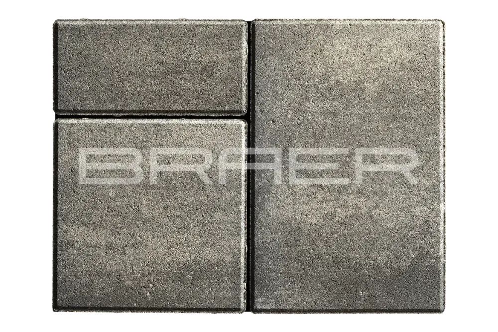 Тротуарная плитка Braer Старый город Ландхаус, Color Mix Туман, 60 мм