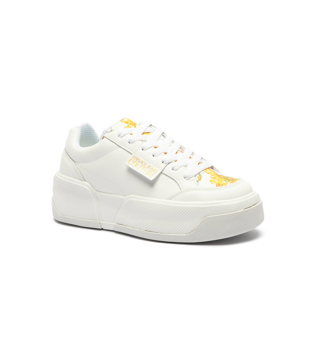 Кожаные кроссовки Versace Jeans Couture - белый(77VA3ST2ZP305)