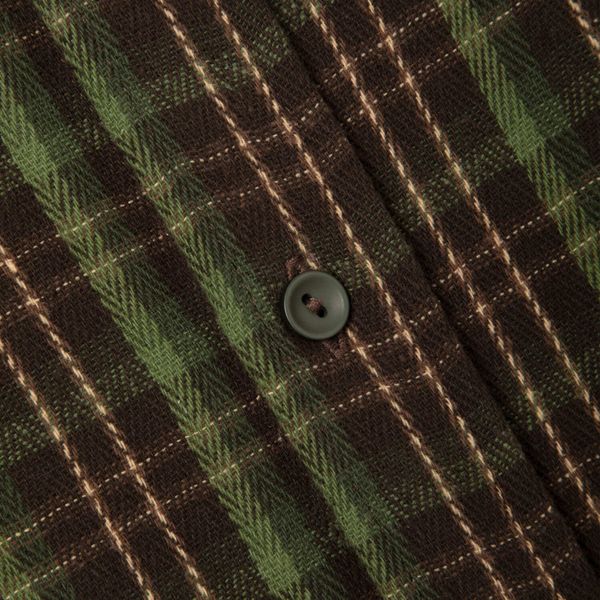 Рубашка Plaid Flannel Forest коричнево-зеленая - фото 7
