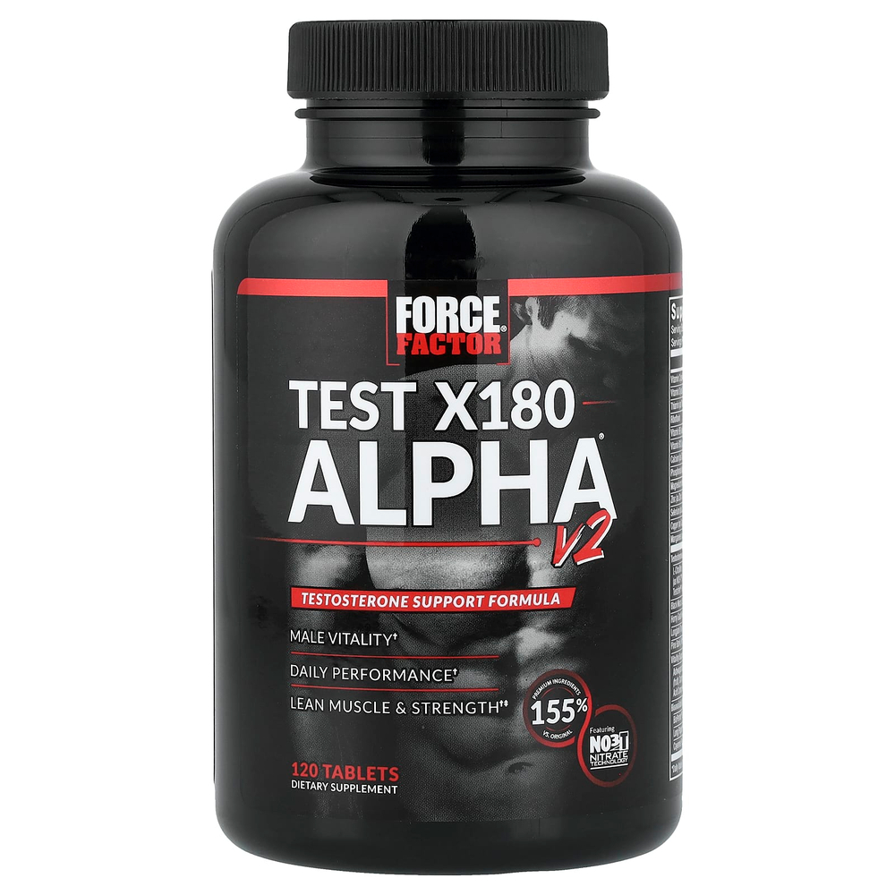 Force Factor, Test X180 Alpha® V2, 120 таблеток