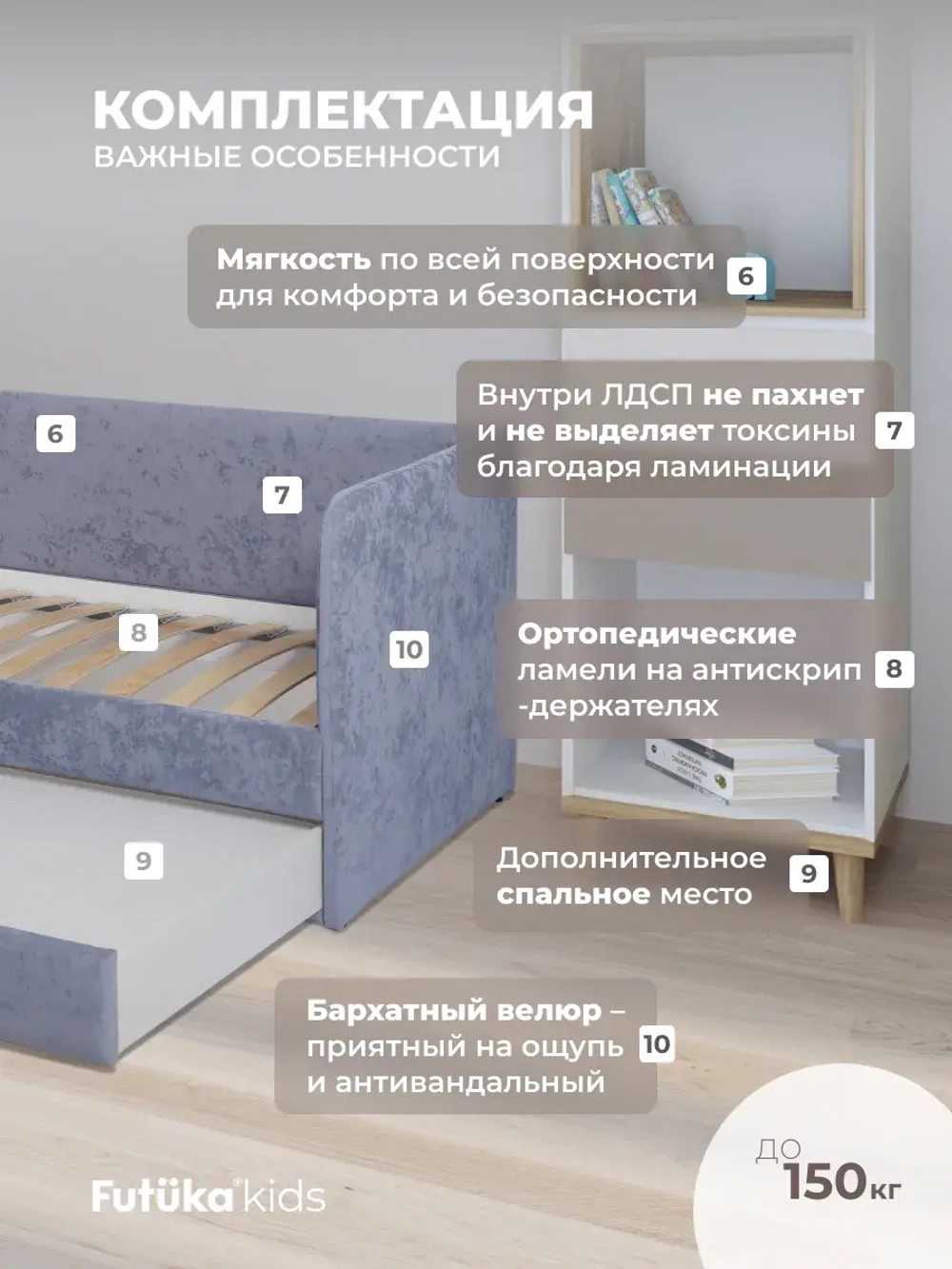 Диван - кровать Лило 180х90 см ткань Небби