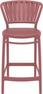 Стул пластиковый полубарный Siesta Contract Portofino, марсала