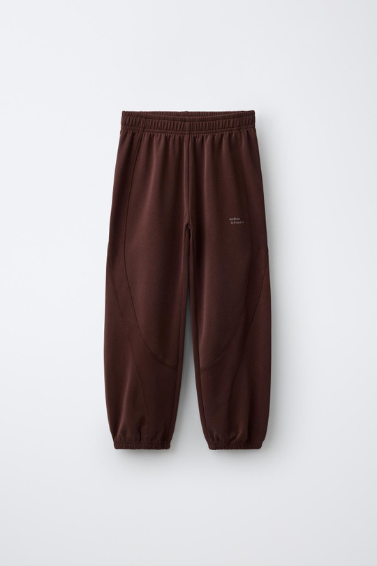 ZARA СПОРТИВНЫЕ БРЮКИ-ДЖОГГЕРЫ, КОНЬЯЧНЫЙ