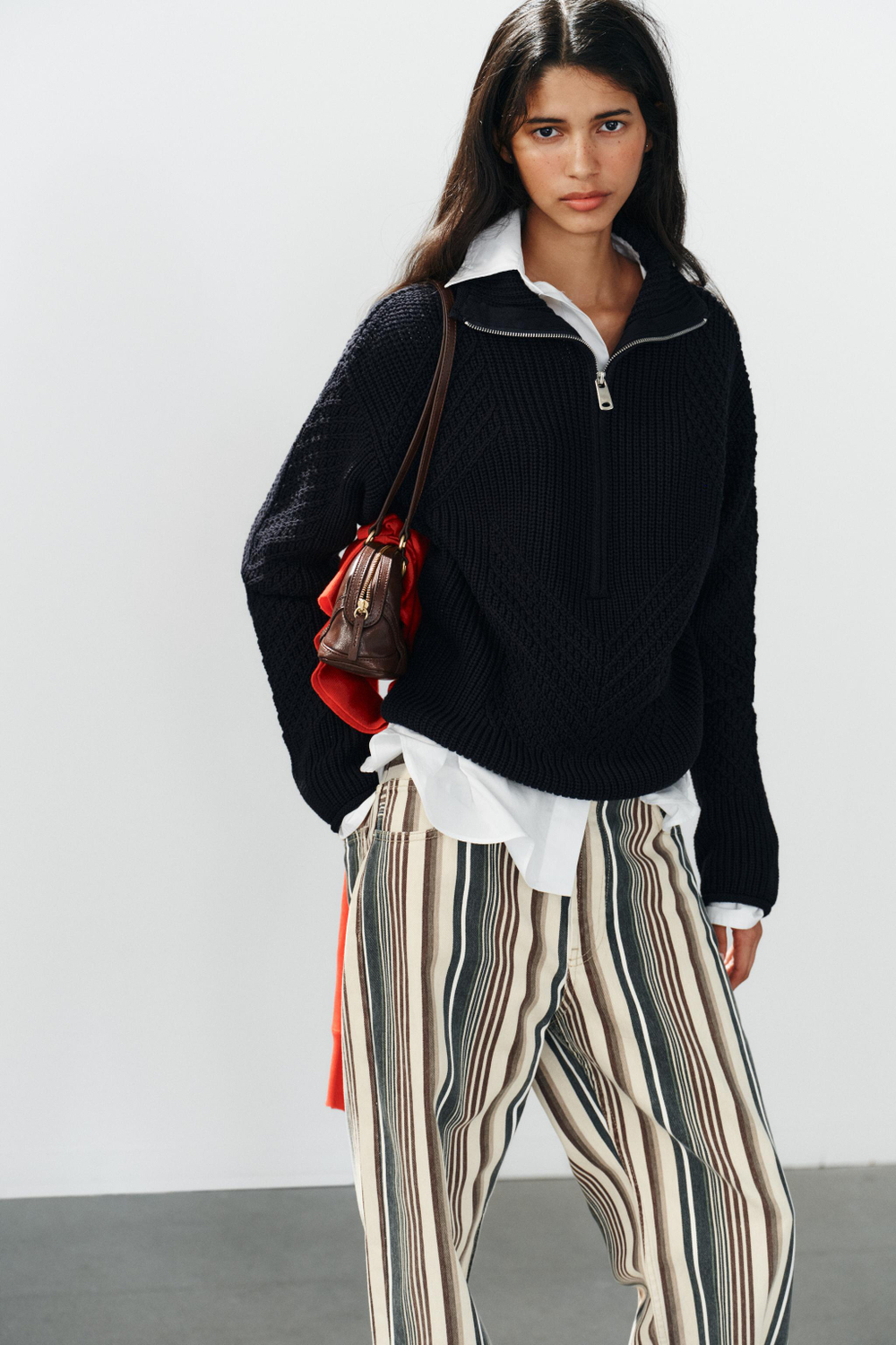 ДЖИНСЫ TRF BOYFRIEND СО СРЕДНЕЙ ПОСАДКОЙ В ПОЛОСКУ — ZARA