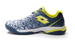 Женские кроссовки для padel Lotto Superrapida 200 III W - all white/acid yellow/dark denim