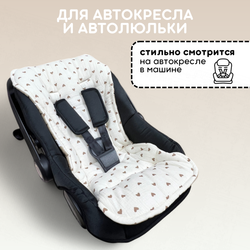 Матрас в коляску двухсторонний детский из муслина