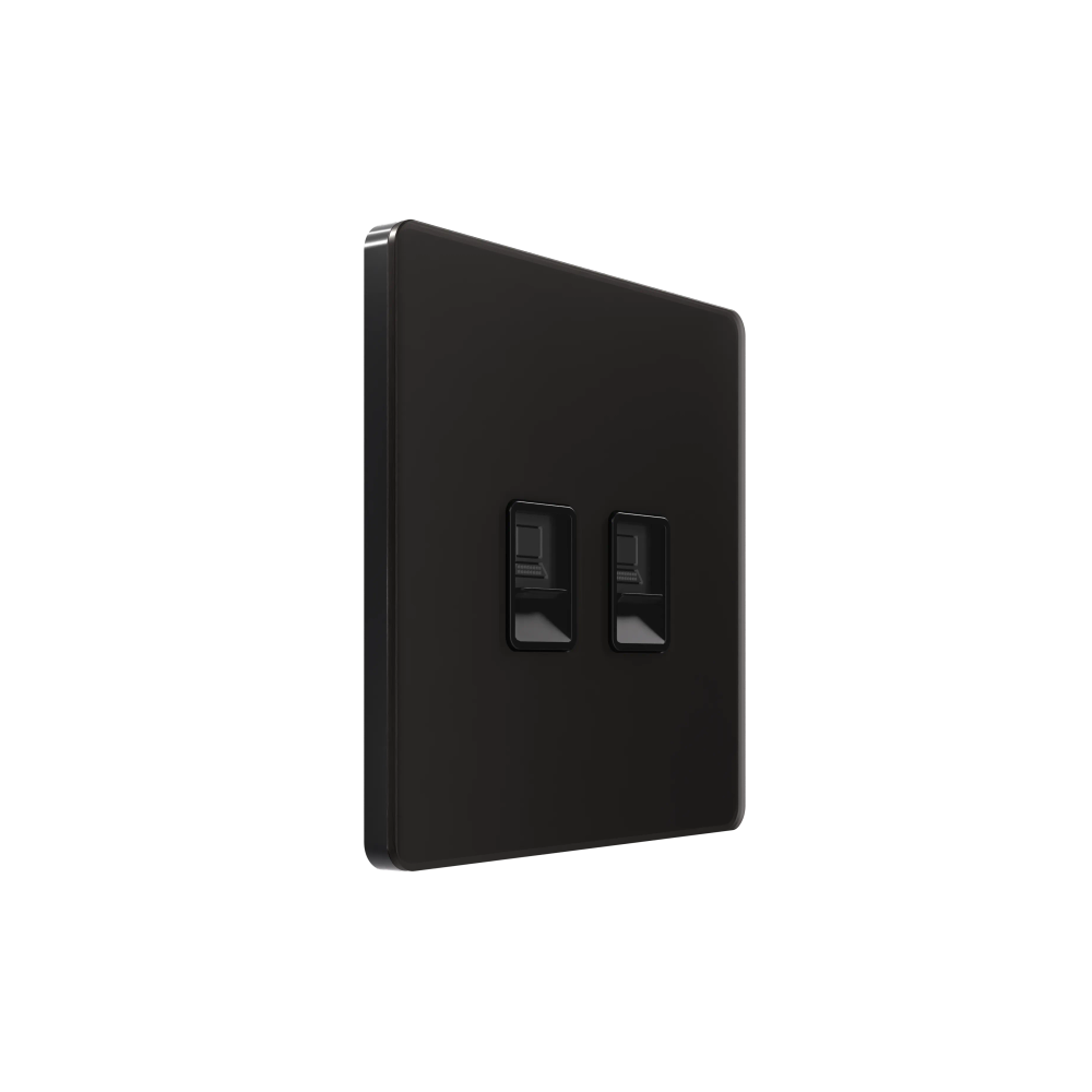 Systeme Infinity, Розетка информационная С/У RJ-45 кат.6 2-я, Полярная ночь
