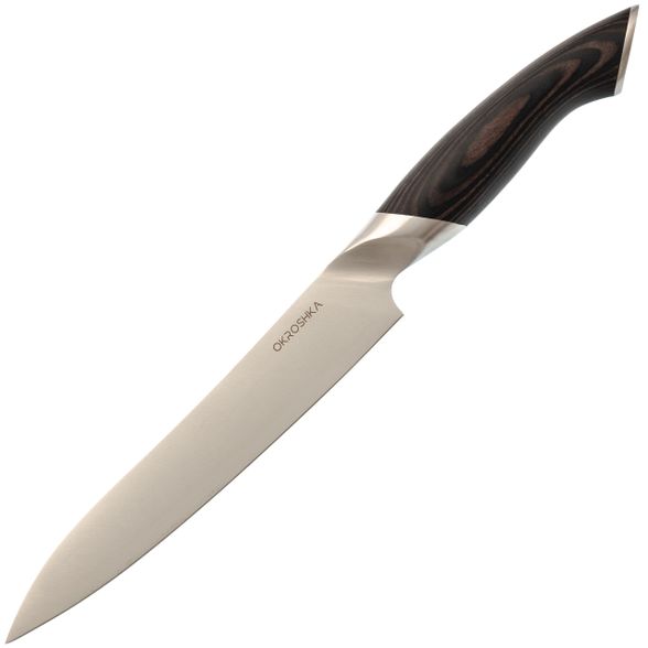 Цена наНож кухонный филейный Okroshka Truffle 20.9 см, сталь 9cr18mov, рукоять Pakka Wood