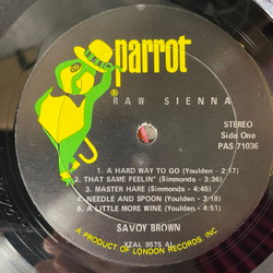 Винтажная виниловая пластинка LP Savoy Brown Raw Sienna (США 1970)