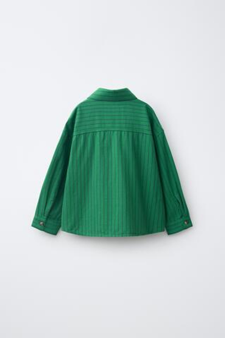 ZARA РУБАШКА В ПОЛОСКУ С ВЫШИВКОЙ, ПОЛОСКИ