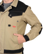 Костюм Nerss-Вест-Ворк куртка кор., п/к песочный с черным пл. 275 г/кв.м
