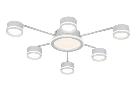 Люстра потолочная Rilon 9502/3+3+1 WHITE, 6×15 Вт, белая