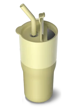 Термостакан Klean Kanteen Rise Tumbler 26oz Straw Lid (770 мл) Wax Yellow