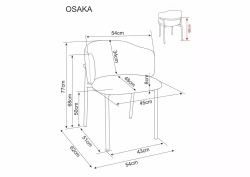 Стул SIGNAL OSAKA t.253 бежевый/черный