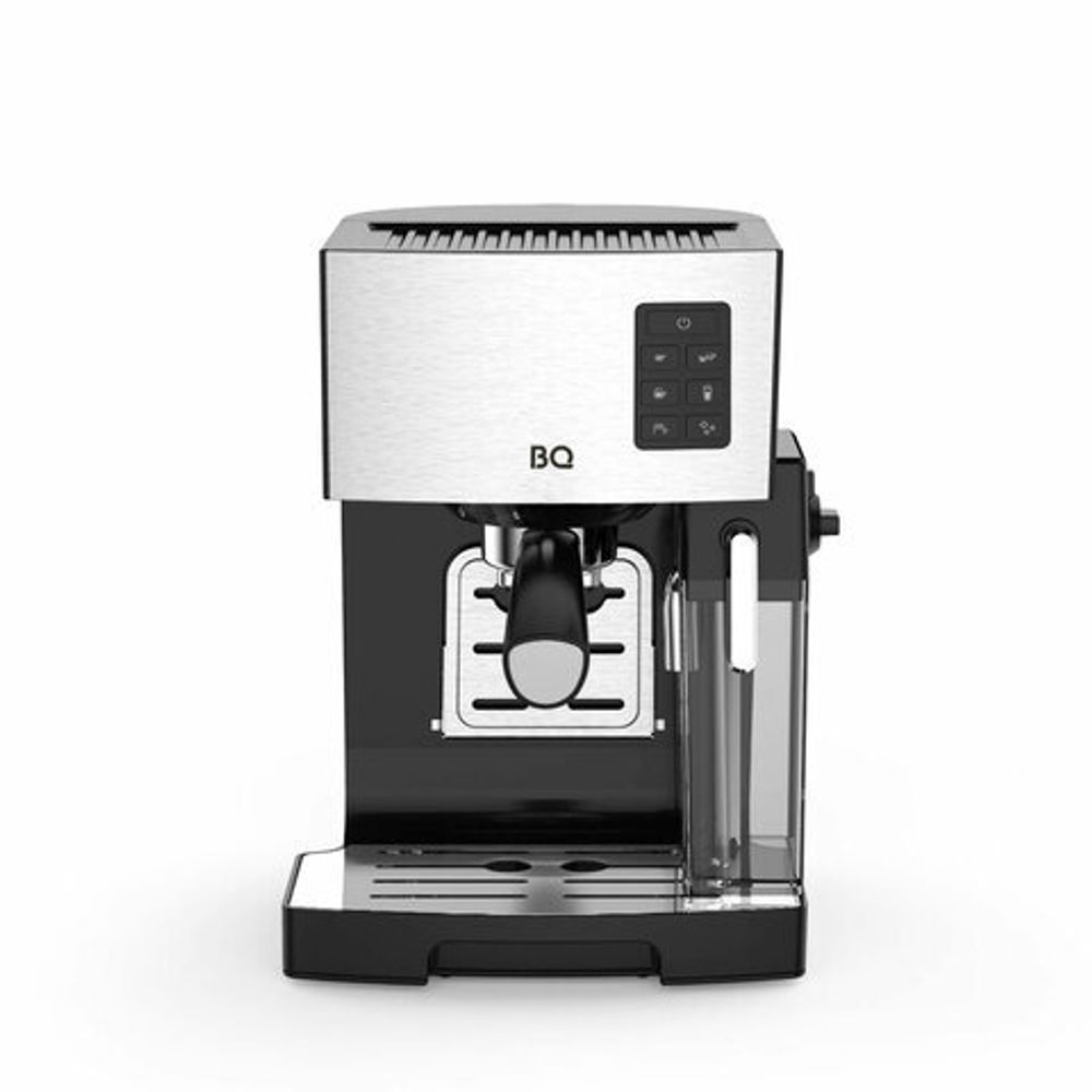 Кофеварка рожковая BQ (БИ-КЬЮ) CM9002, 1450 Вт, объем 1,4 л, 19 бар, автоматический капучинатор, стальная, 86195028