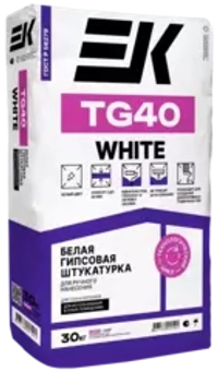 Гипсовая штукатурка ЕК TG 40 БЕЛАЯ 30кг