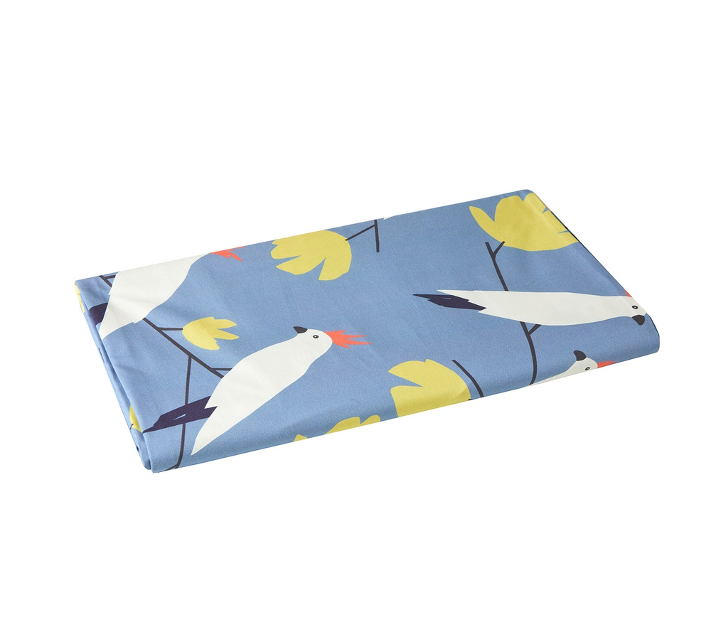 Постельное белье LOVE BIRDS DENIM Blanc des Vosges 1.5 спальное Синий / Желтый