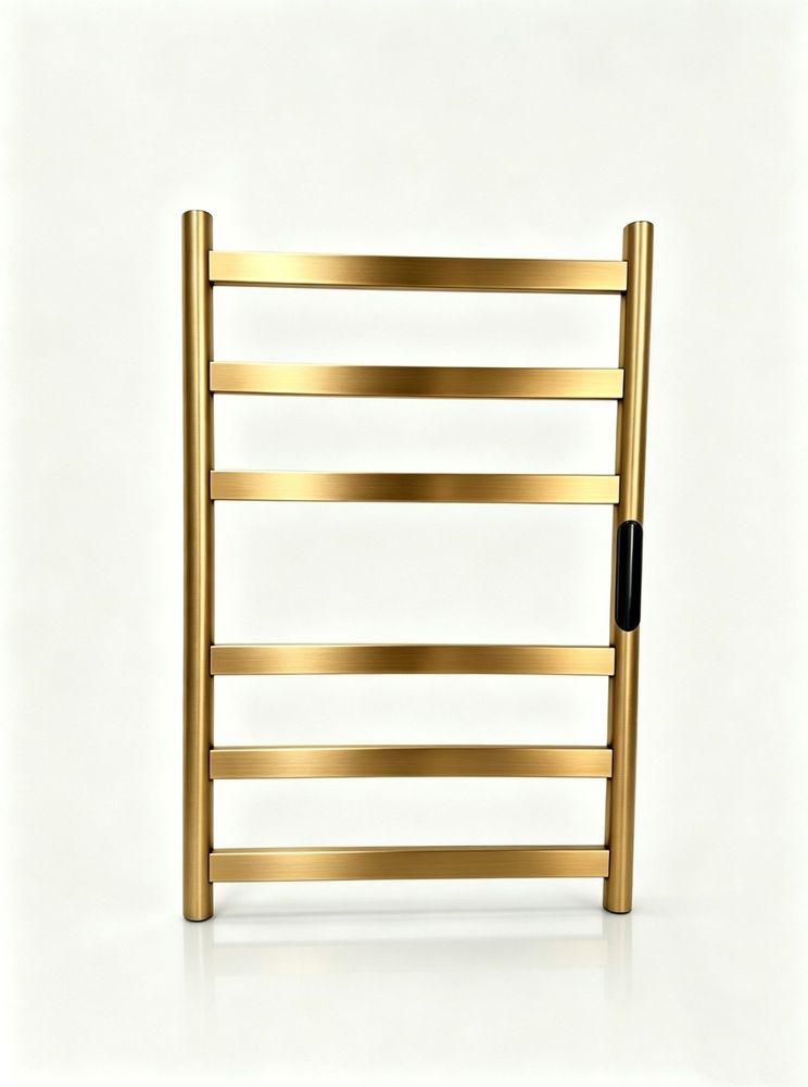 Полотенцесушитель электрический REIN Classic Cube 6-Brushed Gold-6050 600*500 мм