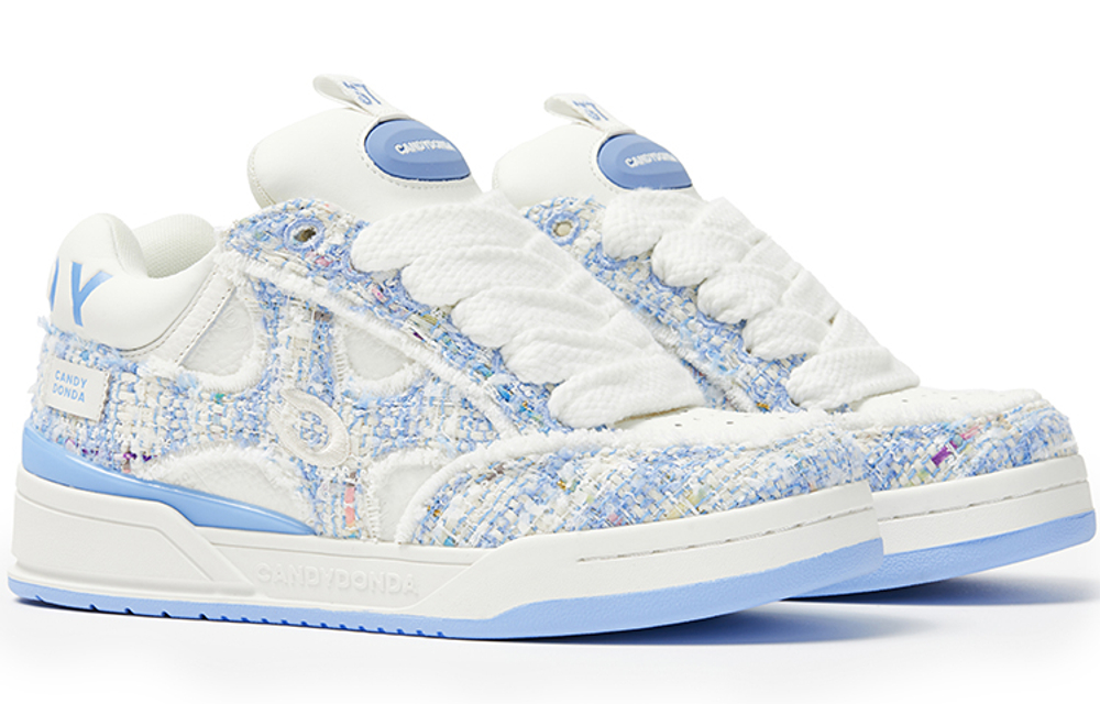 CANDYDONDA Chanel Inspired Stylish Skateboarding Shoes Unisex Blue