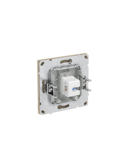 Розетка компьютерная 1-м KANT RJ45 кат.6A без шторки ванильн. марципан DKC 7015673