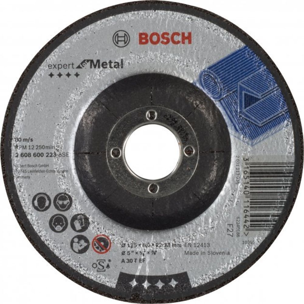 КРУГ ОБДИРОЧНЫЙ BOSCH ПО МЕТАЛЛУ 125*1 ММ 2608600223 КРУГ ОБДИРОЧНЫЙ BOSCH ПО МЕТАЛЛУ 125*1 ММ 2608600223