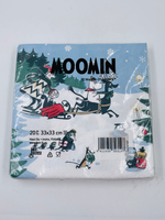 Салфетки бумажные Moomin, Рождественская страна чудесх, разноцветные 33х33 см, 20 салфеток (из Финляндии)
